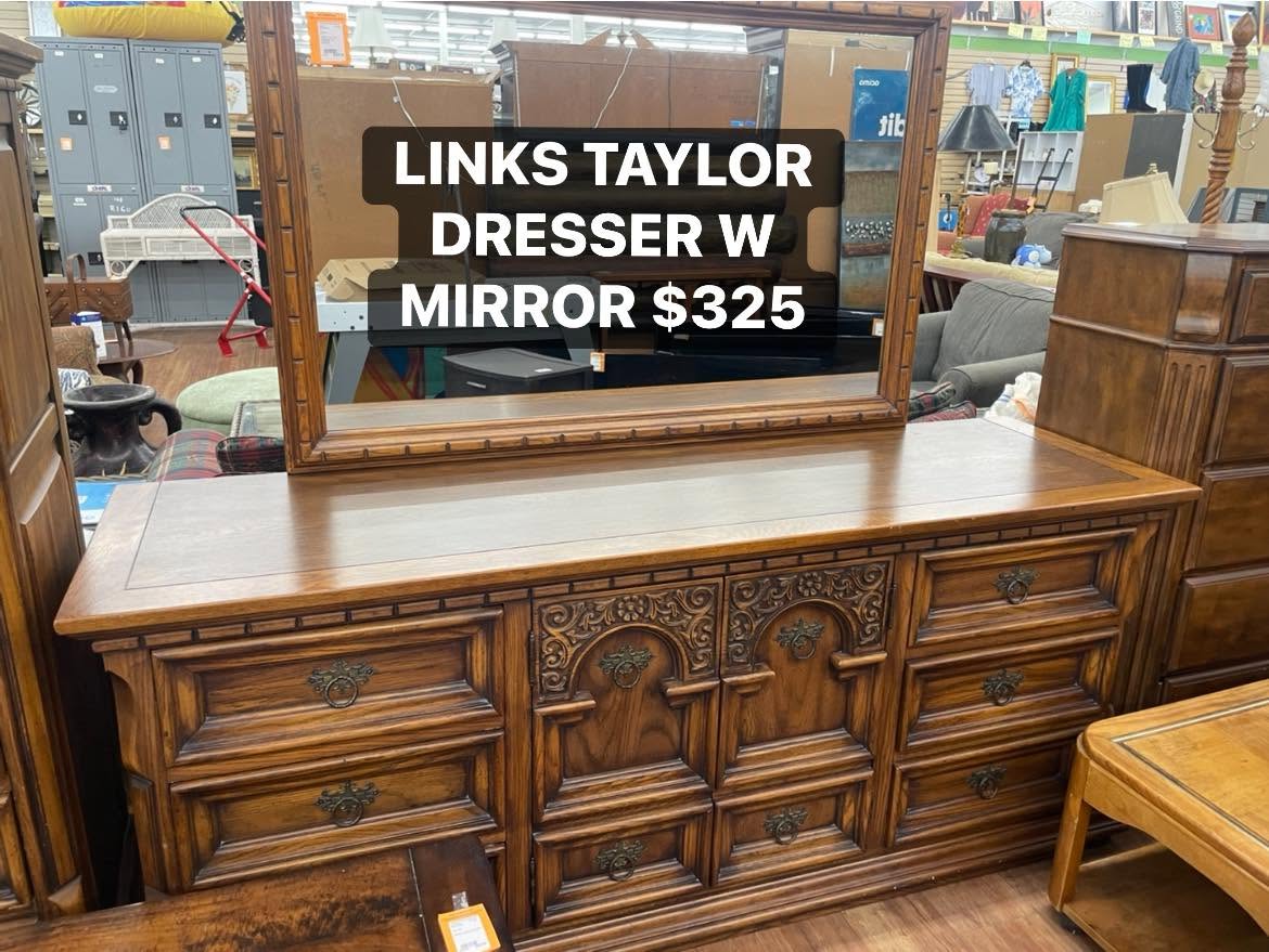 Dresser with mirror at Nearly New Consignment